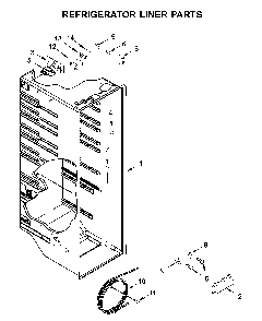Refrigerator liner parts Diagram and Parts List for WRS315SDHT02  Whirlpool Refrigerator