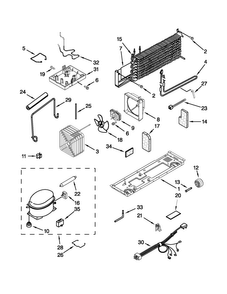 Unit Parts Diagram and Parts List for W8TXNGMBB00  Whirlpool Refrigerator