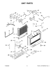 Part Location Diagram of W11670030 Whirlpool WIRE ASSY-EVAP