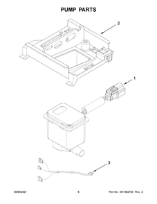Pump Parts Diagram and Parts List for WUI95X15HZ01  Whirlpool Ice Maker