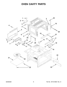 Oven Cavity Parts Diagram and Parts List for KMBD104GSS00  Whirlpool Microwave