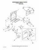 DISPENSER FRONT PARTS Diagram and Parts List for ID5HHEXWS01  Whirlpool Refrigerator