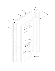 Cabinet Trim Parts Diagram and Parts List for KBFN406EPA00  KitchenAid Refrigerator