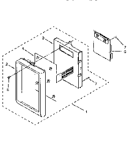 Control Panel Diagram and Parts List for MH7155XBZ0  Whirlpool Microwave