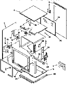 Upper Oven Diagram and Parts List for KEBI271BWH3  KitchenAid Wall Oven