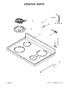 Cooktop parts Diagram and Parts List for YWFC150M0JB0  Whirlpool Range
