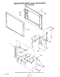 MICROWAVE DOOR AND LATCH Diagram and Parts List for KEMI300VBL4  KitchenAid Microwave Oven Combo