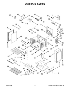 04 - Chassis Parts Diagram and Parts List for WFES7530RB0  Whirlpool Range