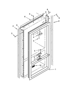 Cabinet Trim Parts Diagram and Parts List for KBFN502EBS01  KitchenAid Refrigerator