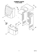 CABINET PARTS Diagram and Parts List for AD40USL5  Whirlpool Dehumidifier