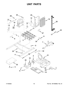 Unit Parts 2 Diagram and Parts List for WRS312SNHB05  Whirlpool Refrigerator