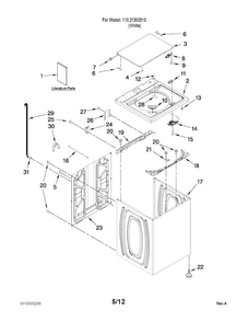 Part Location Diagram of W10280553 Maytag Laundry guide