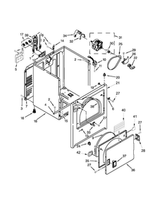 Cabinet Parts Diagram and Parts List for 11061262311  Kenmore Dryer