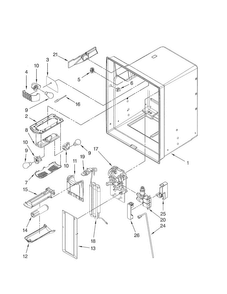 Refrigerator Liner Parts Diagram and Parts List for GI5FSAXVY03  Whirlpool Refrigerator