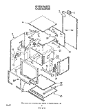 OVEN Diagram and Parts List for RB160PXXW0  Whirlpool Range