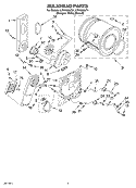 SECTION Diagram and Parts List for LEV4634JQ1  Whirlpool Dryer