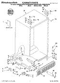 CABINET, LITERATURE Diagram and Parts List for KSRB25FHBT05  KitchenAid Refrigerator
