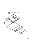 COOKTOP Diagram and Parts List for FGP335VL1  Roper Range