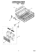 LOWER RACK PARTS, OPTIONAL PARTS (NOT INCLUDED) Diagram and Parts List for DU1048XTPS3  Whirlpool Dishwasher