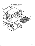 INTERNAL OVEN Diagram and Parts List for SF335PEWW0  Whirlpool Range