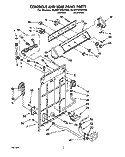 CONTROLS AND REAR PANEL Diagram and Parts List for 4LBR7255AN0  Whirlpool Washer