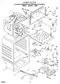 LINER Diagram and Parts List for 3ET16NKXDG01  Whirlpool Refrigerator