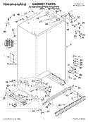 CABINET PARTS Diagram and Parts List for KSSC42FKS02  KitchenAid Refrigerator