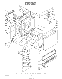 DOOR Diagram and Parts List for SHU55042  Whirlpool Dishwasher