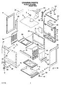 CHASSIS PARTS Diagram and Parts List for SF110AXSQ1  Whirlpool Range