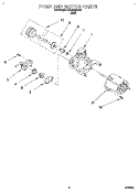 PUMP AND MOTOR Diagram and Parts List for RUD3006DB0  Roper Dishwasher