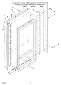 CABINET AND BREAKER TRIM Diagram and Parts List for KBRC36MHT01  KitchenAid Refrigerator