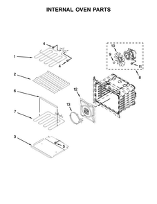 Internal Oven Parts Diagram and Parts List for WOS92EC7AB04  Whirlpool Wall Oven