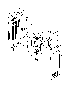 Air flow Diagram and Parts List for 10652242102  Kenmore Refrigerator