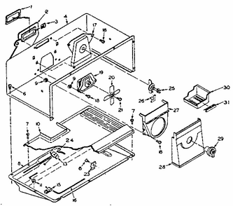 Freezer Parts Diagram and Parts List for 106U16ESIML  Kenmore Refrigerator
