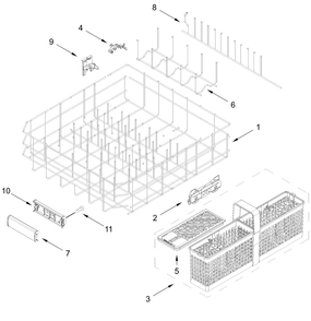 Part Location Diagram of W11713830 Whirlpool Lid