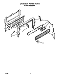 CONTROL PANEL Diagram and Parts List for SF385PEWW0  Whirlpool Range