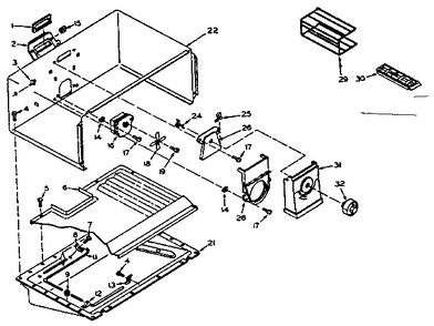 Part Location Diagram of 516740 Whirlpool Drain pan