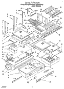 SHELF, LIT/OPTIONAL Diagram and Parts List for ET25DKXBW02  Whirlpool Refrigerator