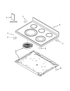 Cooktop Parts Diagram and Parts List for WFE715H0EH0  Whirlpool Range