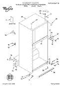 CABINET, LITERATURE Diagram and Parts List for GT22DMXJW00  Whirlpool Refrigerator