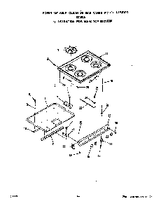 Main Top Diagram and Parts List for 1346*0A  Roper Range