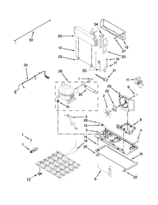 Unit Parts Diagram and Parts List for KFIS29BBWH02  KitchenAid Refrigerator