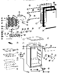 Compact Refrigerator Diagram and Parts List for 46195472  Kenmore Refrigerator