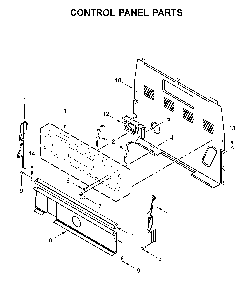 Control panel parts Diagram and Parts List for WFC315S0JS0  Whirlpool Range