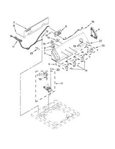 Controls And Water Inlet Parts Diagram and Parts List for 11021292013  Kenmore Washer