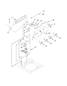 Part Location Diagram of W10774516 Whirlpool PANEL-CNTL