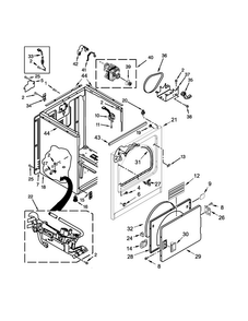 Cabinet Parts Diagram and Parts List for WGD4995EW0  Whirlpool Dryer