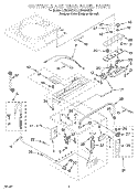 CONTROLS AND REAR PANEL Diagram and Parts List for LCR5232DQ5  Whirlpool Washer