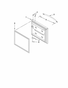 Freezer Door Parts Diagram and Parts List for 59669289012  Kenmore Refrigerator