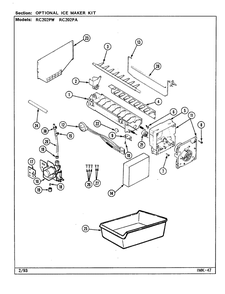 03 - Optional Ice Maker Kit Diagram and Parts List for RC202PW  Whirlpool Refrigerator